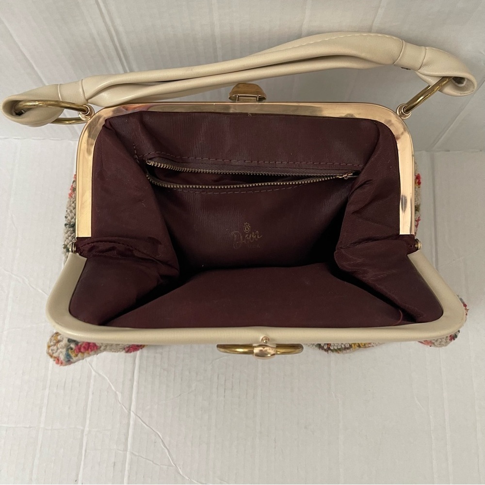 Women’s Dova Vintage 1950’s Empress Tapestry Handbag Floral Handbag Embroidered - Picture 5 of 7